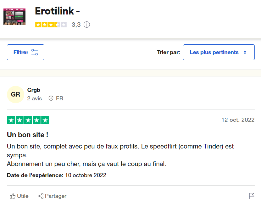 avis utilisateurs erotilink